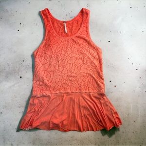 Free People Medium Sleeveless Lace Hombre Cotton top